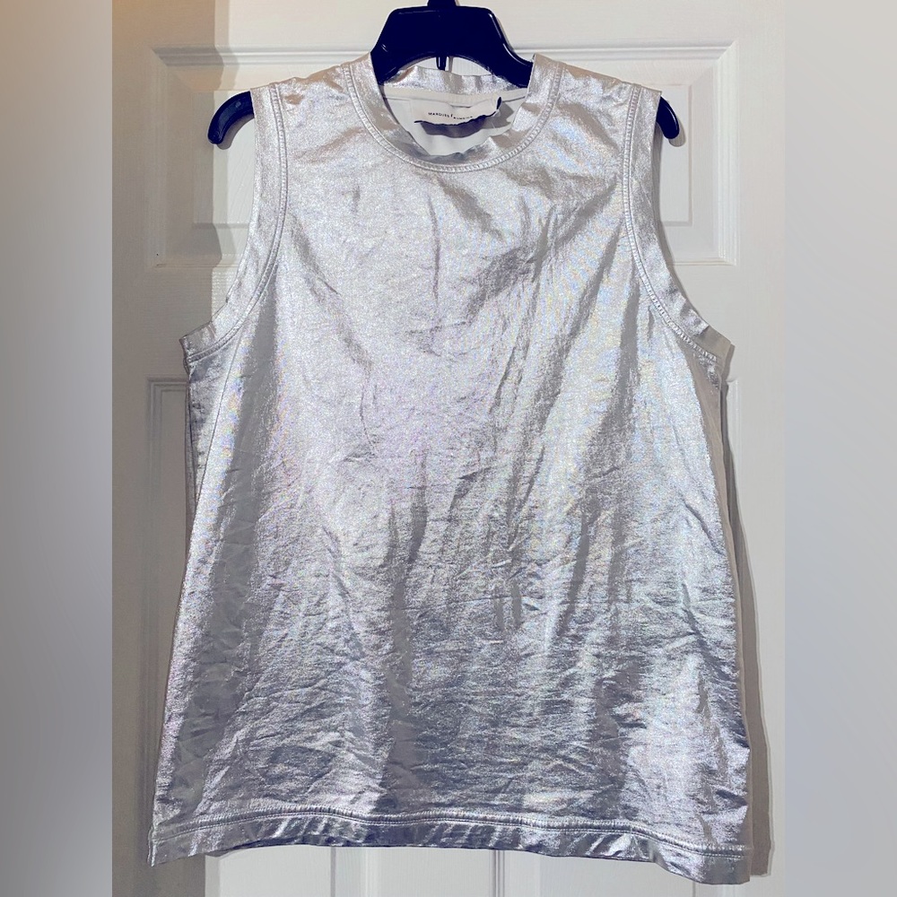 Marques Almeida Silver Chrome Tank Large
